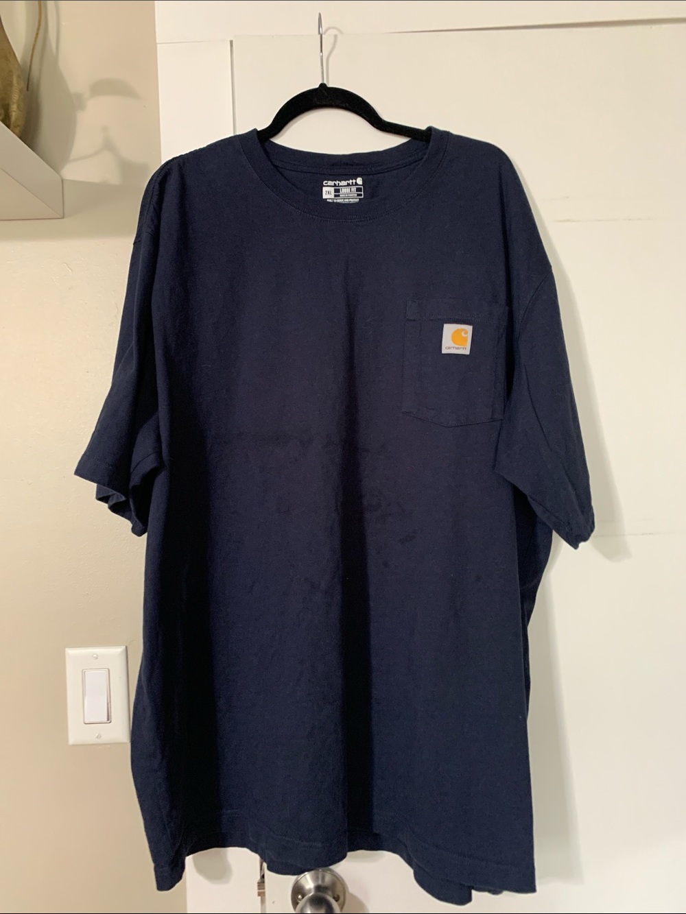 Carhartt Navy Pocket Short-Sleeve Work Tee